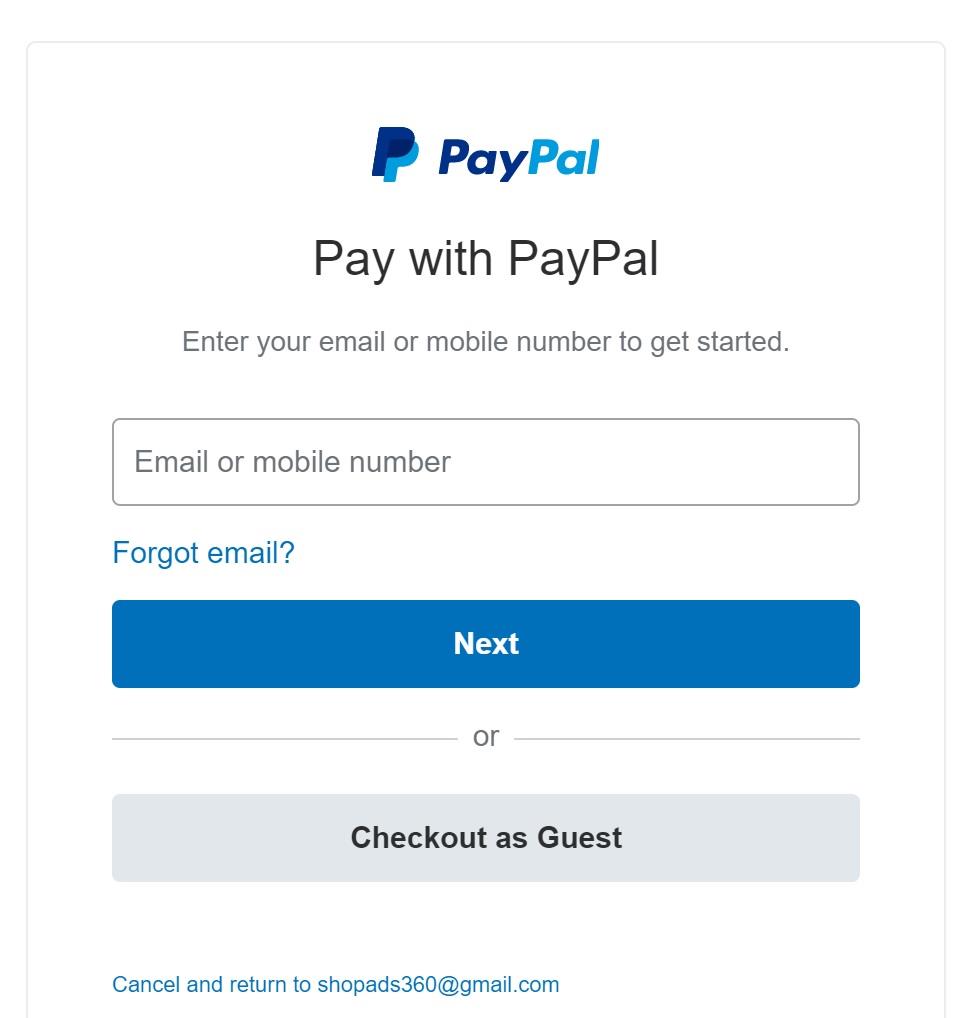 Pay via paypal account or credit card, visa card